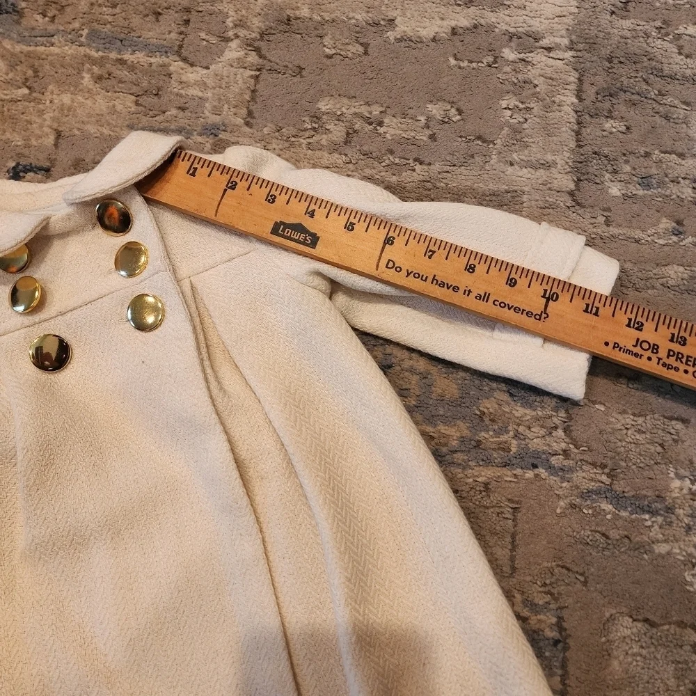 Polly Flinders‎ wool-blend cream coat. Size 12 Months.